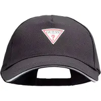 GUESS für Herren. M3YZ22WBN60 Triangel-Logo-Kappe schwarz (OSFA), Lässig, Baumwolle