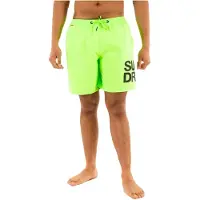Superdry für Herren. M3010247A Badeanzug, 43,2 cm, mit grünem Sportswear-Logo (S), Strandbekleidung, Recyceltes Polyester, Nachhaltig