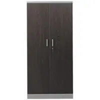 Proregal Aktenschrank Beetle | HxBxT 195x92x42 cm | Silber-Wenge