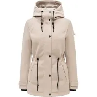 NAVAHOO Kurzmantel "Lächelstern 14" Lange Damen Übergangsjacke in Wollmantel-Optik mit Kapuze