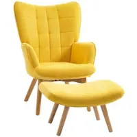 OKWISH Einzelsofa Fernseh- & Relaxsessel aus 100% Leinenstoff,Loungesessel Sitzsack Kleine Sitzgarnitur für Schlafzimmer, Gästezimmer,dunkelgrau