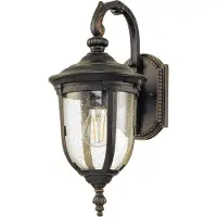 Elstead Lighting Außen Wandlaterne, Alu bronze, Glas klar, H 41,5 cm
