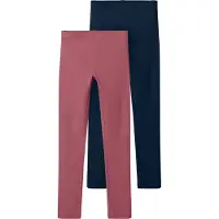 Name it Leggings "NKFVIVIAN 2P LEGGING L NOOS" unifarben, casual, sehr schmal, Baumwollmischung, Jersey