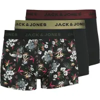 Jack & Jones Trunk "JACFLOWER aus Microfaserqualität und schnelltrocknendem Material" Packung, 3 Stk. unifarben mit Farbeinsatz, modisch, eng anliegend, Microfaser