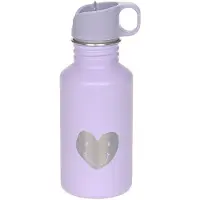Lassig Trinkflasche Kinder - Edelstahl Little Gang Heart, lilac | Gr.: onesize
