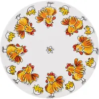 Blond Amsterdam Teller Osterhühner in Bunt - 22cm | Gr.: onesize