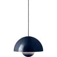 Andtradition Flowerpot VP7 Hängeleuchte, Ø 37 cm, stahlblau - &TRADITION &Tradition, Flowerpot VP7, dimmbar, Blau, für Wohnzimmer, Metall, Design