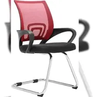 DELUKE Besucherstuhl WARSAW Stoff Rot 59x53x91cm Konferenzstuhl Wartezimmerstuhl Bürostuhl