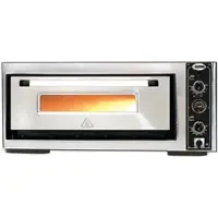 Thule - Pizzaofen PF7070 E mit Thermometer elektrisch - 4x Ø34cm | 5 kW | 400V - Edelstahl 1 Backkammer