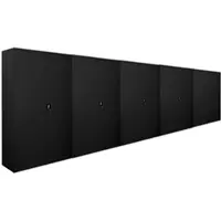 Proregal Mega Deal 5x Flügeltürenschrank ELEPHANT Metall Aktenschrank abschließbar 180x120x40cm Stahl 4 Ebenen Stahlschrank Schwarz