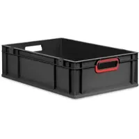 Proregal Eurobox Nextgen Color HxBxT 17x40x60cm 34 Liter Griffe Rot Offen Schwarz Eurobehälter Transportbox Transportbehälter