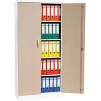 Proregal Aktenschrank Beetle | HxBxT 195x92x42 cm | Weiß-Ahorn
