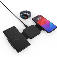 FIXED FIXFLE-SA-BK, Drinnen, USB, Kabelloses Aufladen, Schwarz