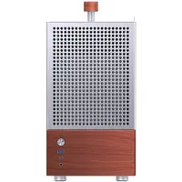 Jonsbo T6, Midi Tower, PC, Holz, Silber, ITX, Stahl, Glas, Aluminium, Gaming