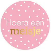 Kassaplan Kassenaufkleber „Hurra a Girl“ ø40mm 250St