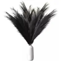 Layba Künstliches Pampasgras Deko in Schwarz Boho Künstlpflanze - 3 Stück 100cm, Ideal für Hochzeitsdeko, Wohnzimmer & Schlafzimmer