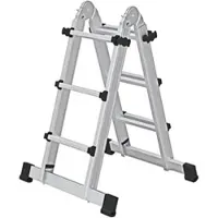 Proregal Teleskopleiter 4-Teilig mit Traverse 4 x 3 Sprossen