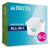 Brita Wasserfilterkartusche, MAXTRA PRO Pure Performance All-In-1, 6+2 Pack, Bis zu 1200L gefiltertes Wasser