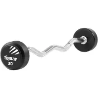 Tiguar PolyurethanBarbell Curl, 20 kg - schwarz