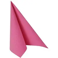 Papstar Servietten Royal Collection, 5 x 50 Stück, 1/4-Falz, Stoffoptik, 400 x 400 mm, Papier, fuchsia