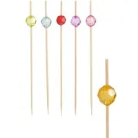 Papstar 100 Fingerfood - Picker 12 cm - Pearl (farbig sortiert)