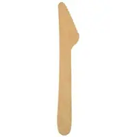 Papstar Messer, Holz "pure" 16,5 cm, 15 x 10 Stück 150 Stück