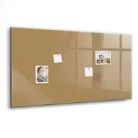 Tulup Beschreibbare Glasmagnettafel Dunkelbeige Farbe 120x60 cm Magnettafel Büro Glas Schwarzer Marker Glassboard Magnetisch