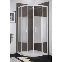 Schulte Runddusche Sunny ExpressPlus R550 90 x 90 x 190 cm Dekor Dezent Light Profilfarbe alpinweiß