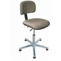 Proregal Antistatischer Arbeitsstuhl Arlington, kleiner Rückenlehne, ESD-Sitz, Sitzhöhe 48-67cm, Polstersitze, Aluminium-Fußkreuz, Gleiter