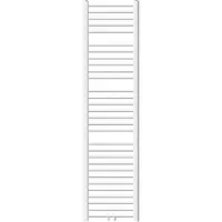 LuxeBath Badheizkörper Sahara, 400x1800 mm, Weiß, gebogen mit Mittelanschluss, ohne Heizstab