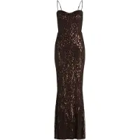 Vera Mont Abendkleid mit Pailletten in Dark Maroon | Gr.: 40