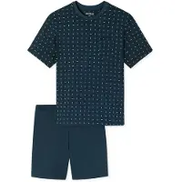 Schiesser Pyjama "Comfort Essentials" Set, 0, 2 mit aufgesetzter Brusttasche