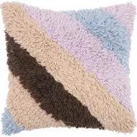 Fonq Strippi Zierkissen 50 x 50 cm - Lila / Blau