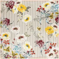 Roeckl Tuch Blossoming Stripes 53x53 Multi Natural