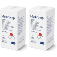 Medicomp Vlieskomp.unsteril 5x5 cm 4fach 2x 2x100 St Kompressen