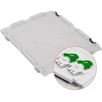 Proregal 10x Scharnierdeckel Set Eurobox NextGen mit 2 grünen Schiebeschnappverschlüssen | BxT 40x60cm | Eurobehälter