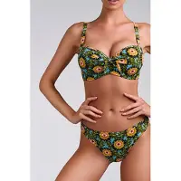 Marlies Dekkers Bellini Flower Print Plunge Balcony Bikini Top Größe: 70E | Bikinis Outlet | Damen
