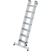 Proregal Stufen-Schiebeleiter 2-teilig mit nivello-Traverse 2x7 Stufen