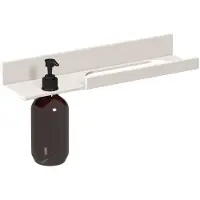 Laufen ASSIST Ablage H385AS12680021 400x100 mm, 1 Seifenspender links, weiß matt