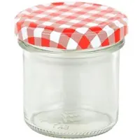 MamboCat 75er Set Sturzglas 167 ml To 66 rot karierter Deckel incl. Diamant Gelierzauber Rezeptheft