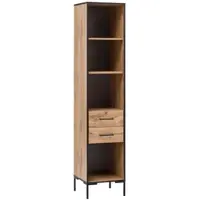 Proregal Möbelpartner Hochschrank Panda | HxBxT 195x40x40 cm | Eiche von