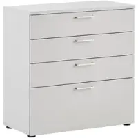 Proregal Schubladenschrank Hippo HxBxT 84 x 80 x 40 cm 4 Schubladen Lichtgrau