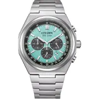 Citizen CA4610-85M Eco Drive Uhr Herrenuhr Titan Chrono Datum silber