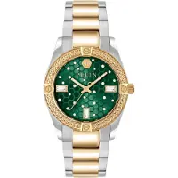Philipp Plein Uhr Damen Plein Icon Chain Grün‑Gold PW1FA0325