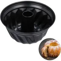 Relaxdays 4 x Gugelhupfform Schwarz