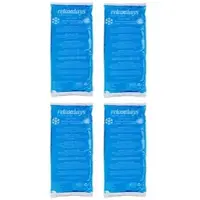 Relaxdays 8x Kühlpads rechteckig blau Weiß,Blau