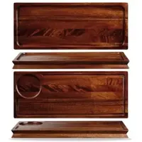 Churchill Livingstone 4 x Holz-Brett eckig 40x16,5cm ALCHEMY ACACIA WOOD