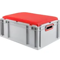 Proregal Eurobox NextGen Seat Box Rot HxBxT 26,5 x 40 x 60 cm 44 Liter Griffe Offen Eurobehälter Sitzbox Transportbox Transportbehälter Stapelbehälter