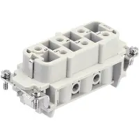 Harting Han 6 + jord HSB stik, indsats type 16B hunstik skrueterminal maks 6mm2, 35A 6 polet
