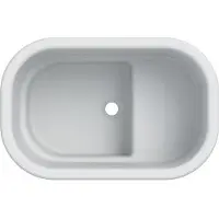 Geberit Sitzduschwanne Kind 76,5x47x28,5cm, oval, weiß, Varicor